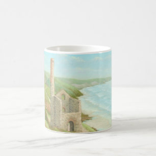 Café Caneca branca clássica de Cornualha do trajeto