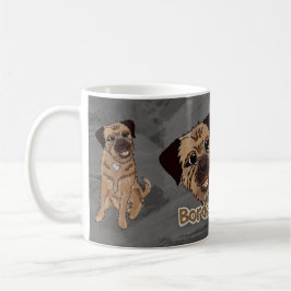 Café Caneca branca clássica do cão de Terrier de beira