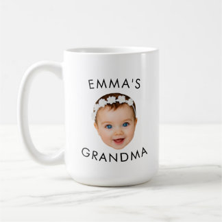 Café Caneca Branca com Foto de Bebê da Vovó da Emma