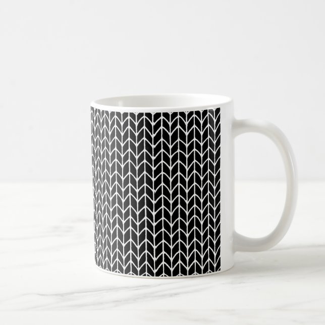 Café Caneca Branca de MALHA PRETA (Direita)