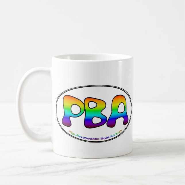 Café Caneca branca do Oval 15oz de PBA (Esquerda)