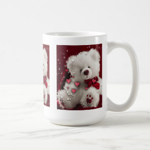 Café Caneca branca do urso de ursinho