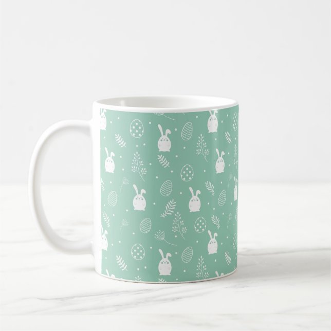 Café Caneca Bunny Hop – Padrão de Ovo de Páscoa (Esquerda)