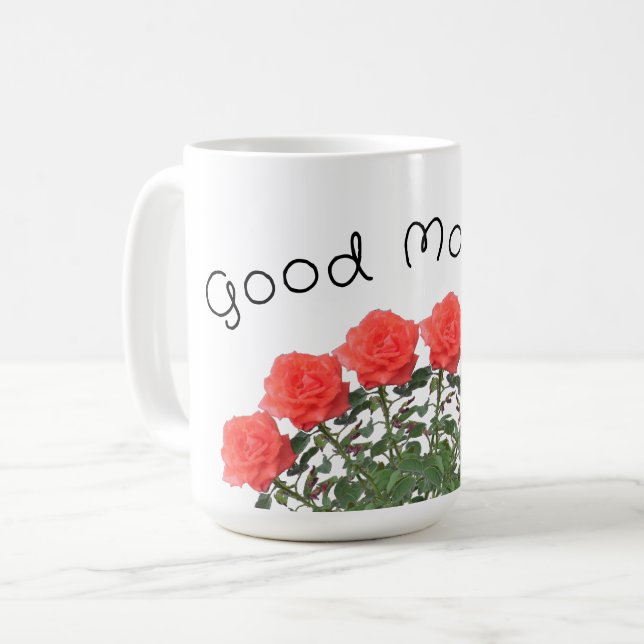 Café Caneca - Buquê de Rosas Rosadas (Frente Esquerda)