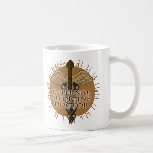Café Caneca Caduceu de Médico de Clínica Médica (Direita)