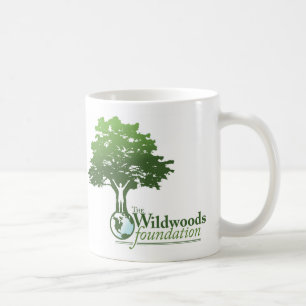 Café Caneca canhota do logotipo de Wildwoods com divisa