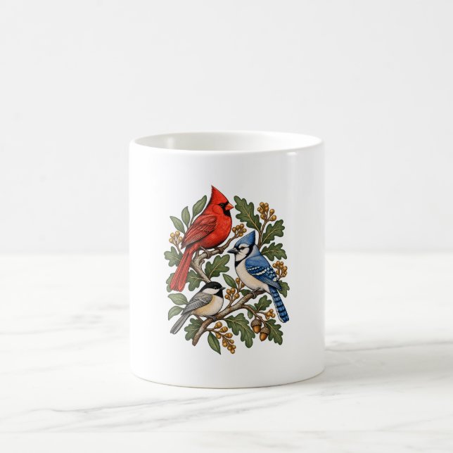 Café Caneca Cardinal Blue Jay Chickadee Observador de P (Centro)