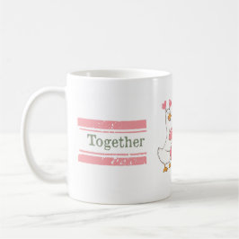 Café Caneca Casal de Ganso Fofo Presente Para Sempre