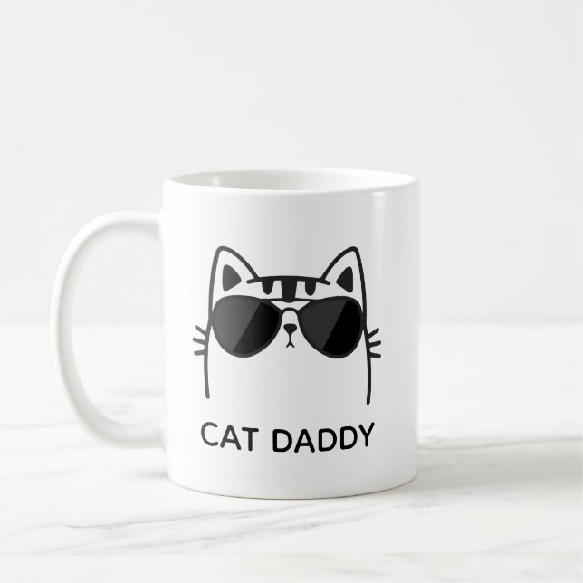 Café Caneca Cat Daddy, Presente Cat Dad, Melhor Pai de  (Esquerda)