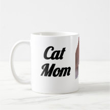 Caneca Cat Mom | Presente de Amante de Gato Fofo c