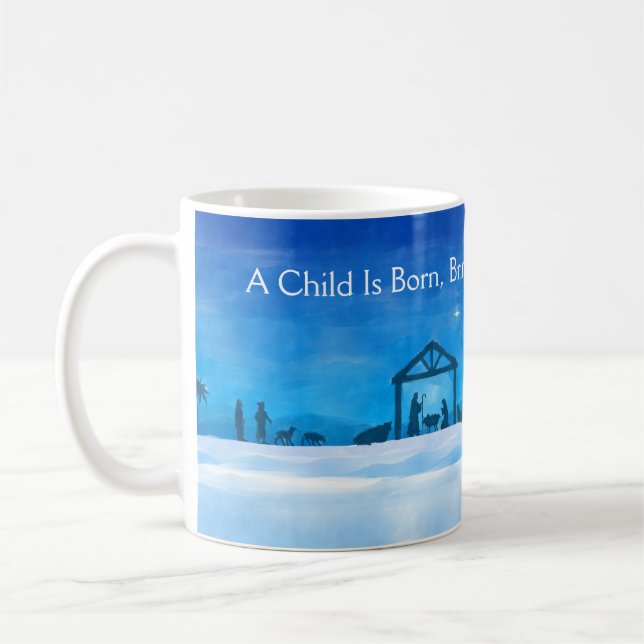 Café Caneca Cena de Natal Silencioso  (Esquerda)