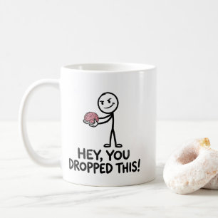 Café Caneca Cérebro Derrubado - Presente Engraçado de M