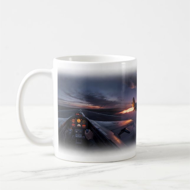 Café Caneca Céu Tempestade Pôr do Sol Cabine de Jatos d (Esquerda)