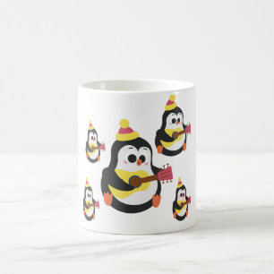 Café Caneca Charming Penguin   Desenho Fofo de Tocador 