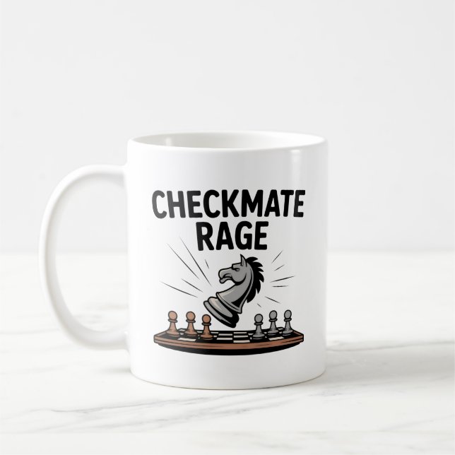 Café Caneca Checkmate Rage – Presente Divertido de Xadr (Esquerda)