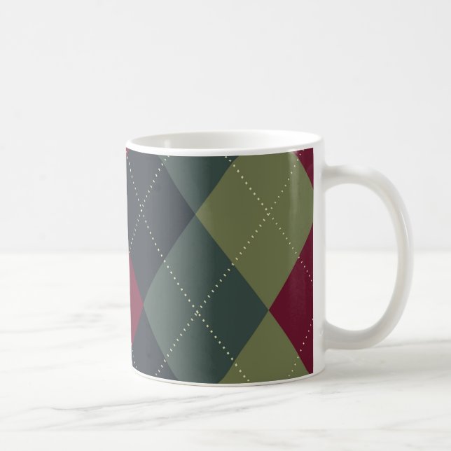 Café Caneca cinzenta, azul, magenta de Argyle (Direita)