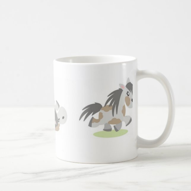 Café Caneca cinzenta de rolamento do pônei (Direita)