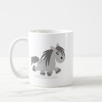 Café Caneca cinzenta dos desenhos animados do pônei de