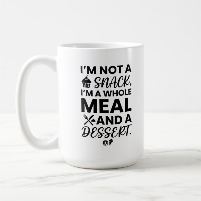 Café Caneca Clássica 15 oz Citações Divertidas de Comid (Esquerda)