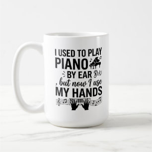 Café Caneca Clássica 15 oz Ouvido Piano Piada de Pai