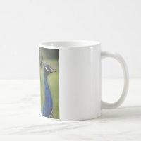 Caneca Clássica Branca Foto de Pavão