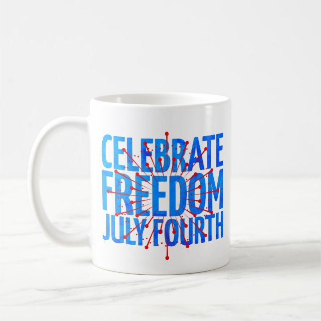 Café Caneca Clássica Celebre a Liberdade Quatro de Julh (Esquerda)