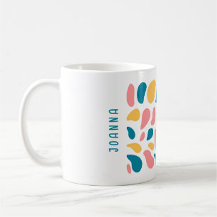 Café Caneca Clássica com Formas de Ornamentos Abstratos