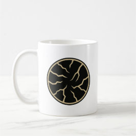 Café Caneca Clássica com Gráficos de Superfície Rachada