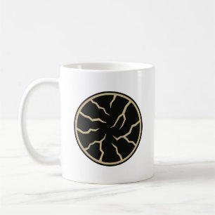 Café Caneca Clássica com Gráficos de Superfície Rachada