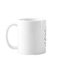 Caneca clássica com letra P de folha botânica Mono