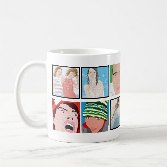 Café Caneca clássica customizável de Instagram 12-Photo (Esquerda)