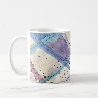 Café Caneca Clássica de Aquarela Abstrata de Geada de I