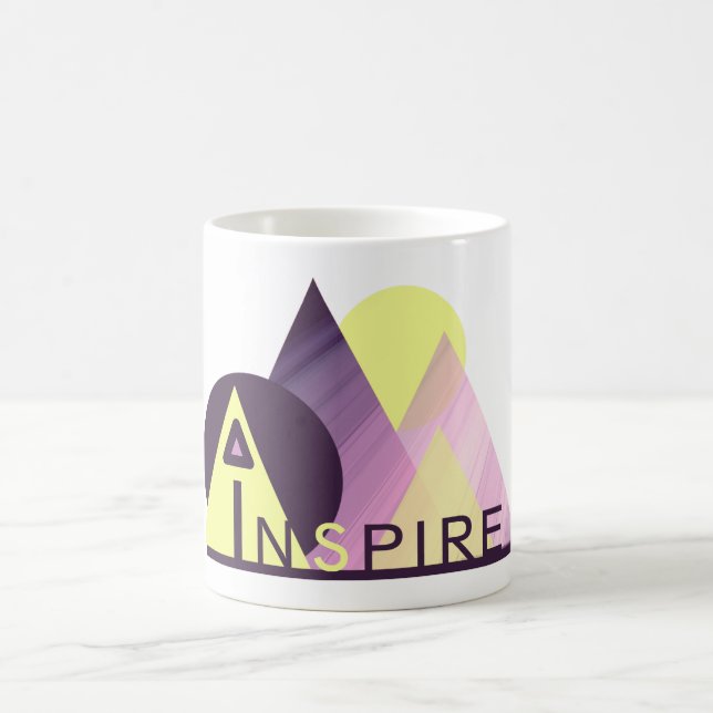 Café Caneca Clássica de Arte Moderna Motivacional "INSP (Centro)