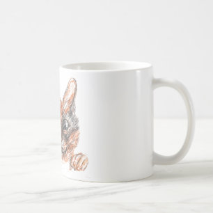 Café Caneca Clássica de Desenho de Gato