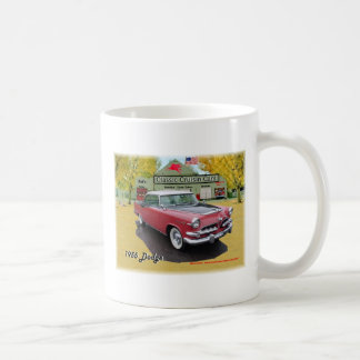 Café Caneca clássica de Dodge dos carros 1955 de