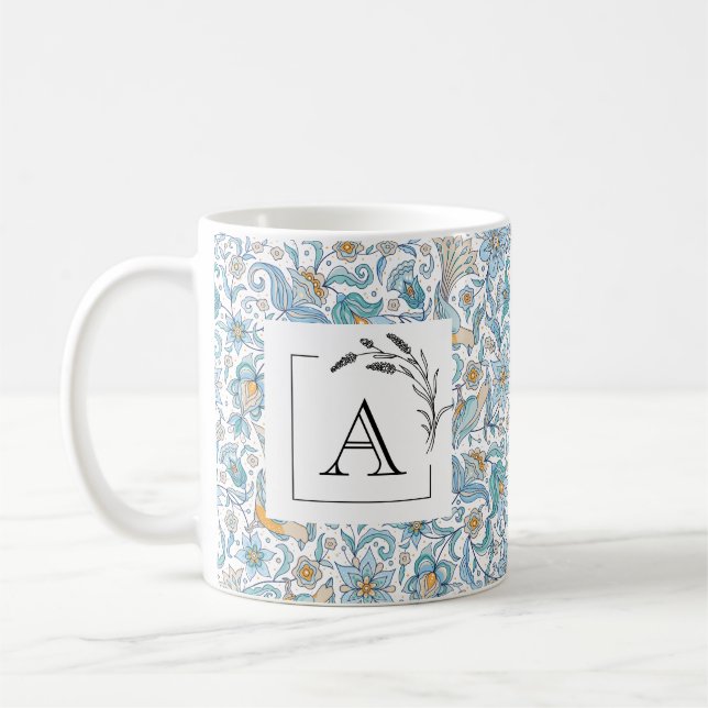 Café Caneca Clássica de Favor de Casamento com Monogram (Esquerda)