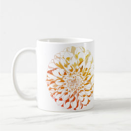 Café Caneca clássica de flor de dália
