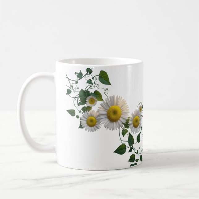 Café Caneca Clássica de Margarida Verde Ivy Botânica Rú (Esquerda)