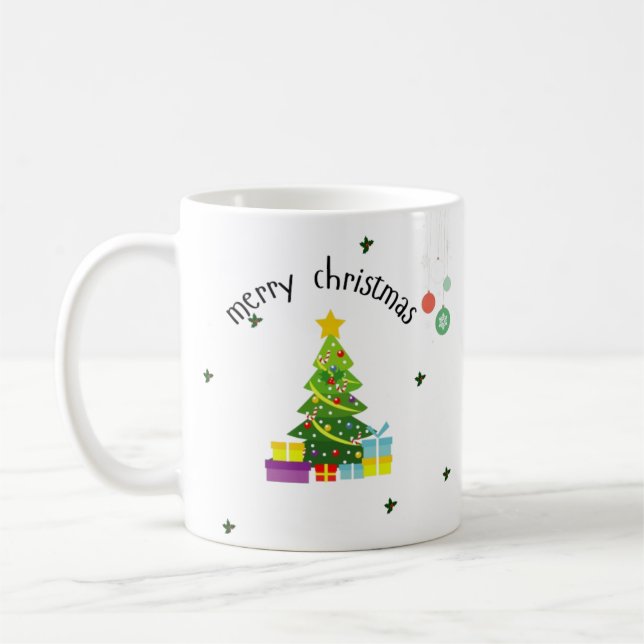 Café Caneca Clássica de Natal Feliz (Esquerda)