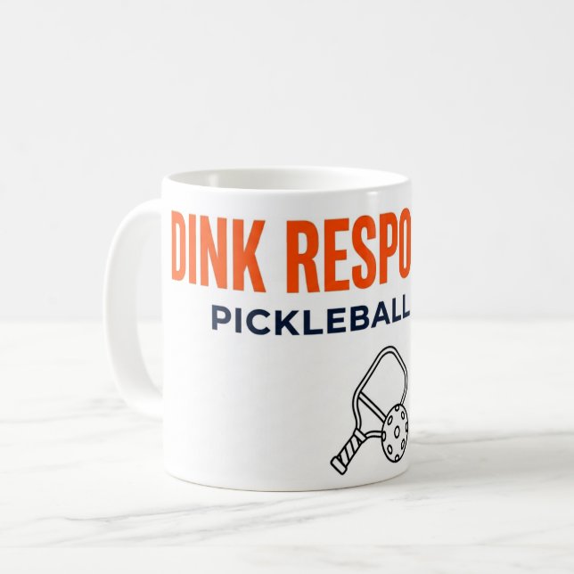 Café Caneca Clássica de Pickleball - Clube Dink Respons (Frente Esquerda)