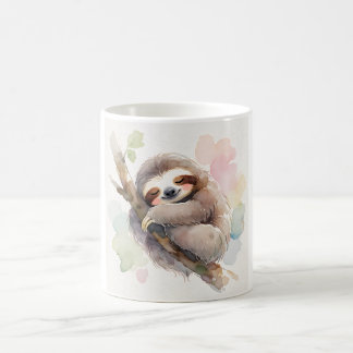 Café Caneca Clássica de Preguiça Fofo Dormindo