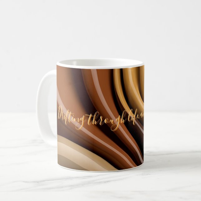 Café Caneca clássica no abstrato de na moda (Frente Esquerda)