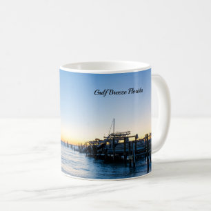 Café Caneca Clássica Por Do Sol Sinal da Baía de Pensac