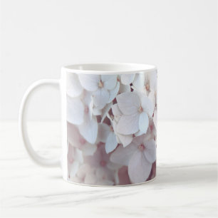 Café Caneca Clássica Tom de Rosa Hydrangea Floral Botân