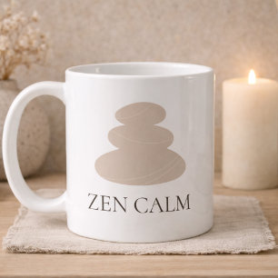 Café Caneca Clássica Tranquila de Pedra Empilhada, 11 o