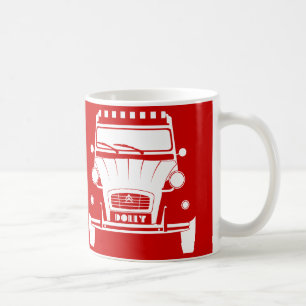 Café Caneca clássica vermelha da zorra de Citroen 2CV