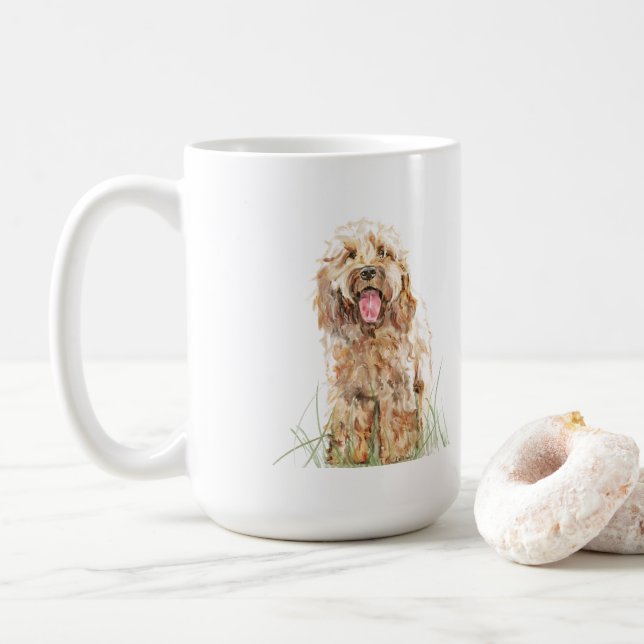 Café Caneca Cockapoo, Presente para Amantes de Cães, Ca (Com Donut)