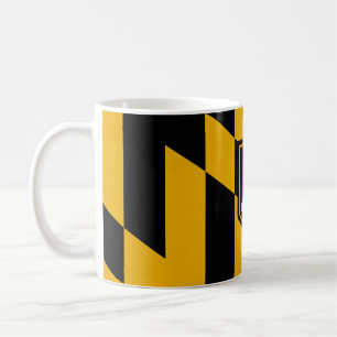 Café Caneca com a bandeira da cidade de Baltimore,