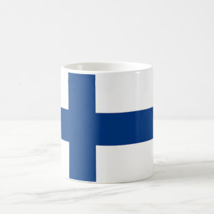 Café Caneca com a bandeira de Finlandia