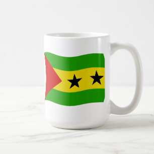 Café Caneca com a Bandeira de São Tomé e Príncipe